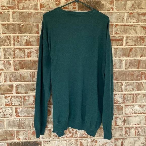 Hawker Rye Hunter Green Cashmere Blend Crew Neck Sweater - Picture 7 of 7